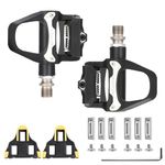 TINGSING Road Bike SPD Pedals, Lightweight Bicycle Clipless Pedals with Cleats Set Wide Platform for BMX/MTB/Spin/Gravel/Touring/Indoor Bike 9/16"