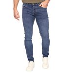 Smith & Jones Jeans for Men – Mens Slim fit Jeans, Stretch Cotton Denim Trousers, Men’s Casual, Work Stretchy Jeans UK, Black, Dark, mid and Light Blue wash(BASKON-Mid Wash-W36/L32)