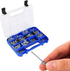 Bolt Dropper 500pc Blind Rivet Assortment Set | All Aluminum Material | Silver Finish | Durable Metal Joining Solution for Projects | Easy-to-Use Blind Rivets | Organized Storage Case with 14 Grids