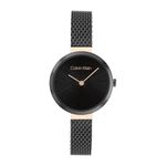 Calvin Klein Analogue Quartz Watch for Women with Black Stainless Steel mesh Bracelet - 25200084