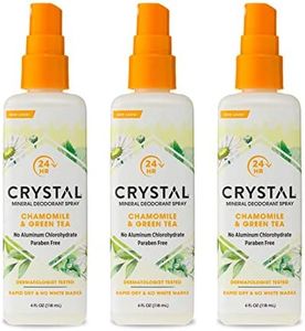 Crystal Essence Mineral Deodorant Spray, Chamomile & Green Tea 4 oz (Pack of 3)