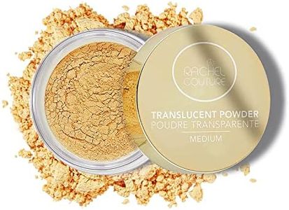 Rachel Couture Translucent Finishing Powder with Shine-Free Matte Finish | Vegan & Cruelty-Free Setting Powder | Arnica Extract Infusion - 0.28 Oz - Medium