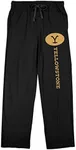 Bioworld Yellowstone Logo Men's Black Sleep Pajama Pants-Small