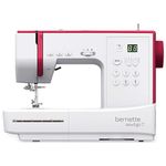 Bernette sew & go 7 Computerized Sewing Machine with LCD Screen & Accessory Kit, Designed by BERNINA Switzerland, 70 Watt,160 Stitch Functions, 80 Built-in Stitches, Metal Frame (White & Raspberry)