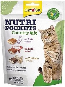 GimCat Nutri Pockets Country Mix - Snack croccante per gatti con ripieno cremoso e ingredienti funzionali - 1 sacchetto (1 x 150 g)