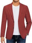 COOFANDY Men's Sport Coat Blazer Premium Office Casual Business Suit Jacket Wine Red