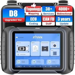 XTOOL D8S OBD2 Scanner: 2024 Upgrade of D8 Scanner, Bidirectional Scan Tool with 3-Year Update, Topology Mapping, ECU Coding, 38+ Resets, All Systems Scanner for Car, Crank Sensor Relearn, CANFD/DoIP