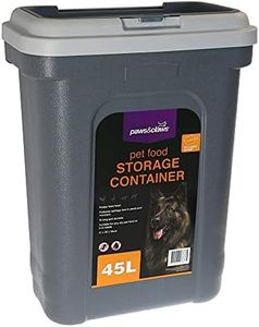 Paws & Claws 55cm 45L Pets/Dogs/Puppy Food Storage/Storer Container w/ Scoop GRY