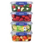 Sistema KLIP IT PLUS Leakproof Food Storage Containers | 1 L | Airtight & Stackable Meal Prep Containers with Lids | School Lunch Boxes | BPA-Free | 4 Count