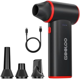 GOOLOO F3 Compressed Air Duster, 150000RPM Electric Air Duster Replaces Compressed Air Cans, 3-Gear Adjustable Mini Blower with Fast Charging, Cordless Dust Blower for PC, Car, Keyboard, House