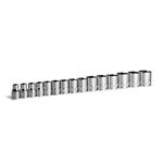 Capri Tools 3/8 in. Drive Shallow Chrome Socket Set, 6-Point, 8 to 22 mm, 15-Piece