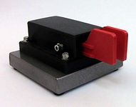 CW Morse Code Keys Iambic Double Paddle Morse Code Key with 1/2″ Steel Base - Black and Red