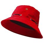 Missby Unisex Cotton Hat (CAP-100_Red_Free Size)