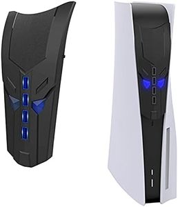 Joso 4 Port USB Hub for PS5, High-Speed Expansion Hub Charger Splitter Adapter with Glowing Eyes + USB Adapter Cable, Multi-Platform Compatible with PS4, Mac OS, PC, Laptop, Plug and Play