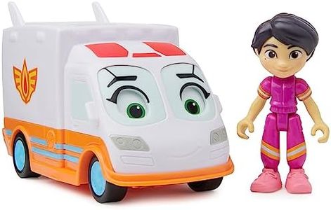 DISNEY JUNIOR - UNIDAD DE RESCATE - VIOLET Y AXL - Figura de Acción y Ambulancia Juguete con Movimiento de Ojos Interactivo - 6067720 - Juguetes Niños 3 Años +