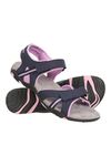 Mountain Warehouse Oia Womens Sandals - Lightweight & Flexible Shoes, Cushioning Foam, Hook & Loop Fastening - For Spring, Summer, Beach, Walking, Travelling Navy Adult Shoe Size 7