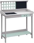 HOMCOM Garden Potting Table with Si
