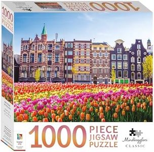 Hinkler - Mindbogglers 1000-Piece Jigsaw Puzzle - Amsterdam, Netherlands - Tulips in Springtime - Jigsaws for Adults