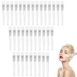 35 Pcs Facial Mask Brushes, Transparent Face Mask Brush, Makeup Brushes Tools Facial Mask Brushes Soft Hair Facial Mud Mask Applicator Multifunctional Brushes for Face White