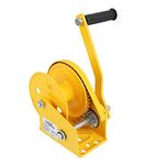 Aim Tools Hand Winch 1200LB Manual Crank Ratchet Gear Winch with Automatic Brake Car Boat Trailer Winch Crane Lifting Pulling Tool for Garage Workshop Construction