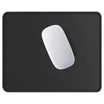 Hsurbtra Mouse Pad, Premium-Textured Square Mousepad 26 x 21 cm, Stitched Edge Anti-Slip Waterproof Rubber Mouse Mat, Pretty Cute Mouse Pad for Office Gaming Laptop Women Kids Black