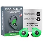 Decibullz - Custom Molded Earplugs, 31dB Highest NRR, Comfortable Hearing Protection for Shooting, Travel, Work and Concerts