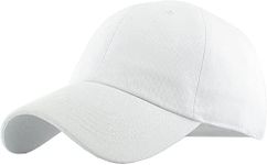 Zonixon Original Classic Low Profile Cotton Stylish Hat Men Women Baseball Cap Dad Hat Adjustable Unconstructed Plain Cap (White)