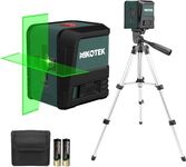Laser Level with Tripod, Nikotek Green Laser Level Self Leveling Cross Line, Horizontal and Vertical Line Laser Level IP54 Waterproof and Dustproof Battery Carrying Bag Included
