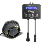 hygger 2114 GPH Aquarium Inverter Wavemaker Pump with LED Controller, DC 24V 10W Ultra-quiet Submersible Power Head with Magnetic Base, Circulation Pump for 30-75 Gal Freshwater Saltwater Tank