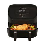 Instant VersaZone Dual Air Fryer comes with XXL Single and Double Air Frying Drawers complete with 8 Smart Programmes - Air Fry, Bake, Roast, Grill, Dehydrate, Reheat - Black, 8.5L