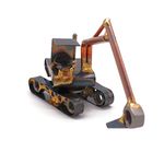 Excavator Collectible Handmade Metal Art Figurine, Desk Accessories, Trophy, Boss Gift, Home Office Décor, Construction Worker Gift