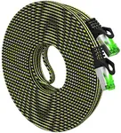 GearIT Cat 7 Ethernet Cable (25ft, 1-Pack) High Speed Nylon Braided Flat Internet Computer Patch Cord - Compatible Cat7/Cat6/Cat5e RJ45 LAN Router, Modem, Switch, Gaming - 25 feet
