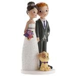 dekora - Wedding Cake Decoration | Groom and Dog Wedding Cake Figurine – 16 cm