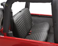 Bestop 2922115 Black Denim Seat Cover for Rear Bench Seat - Jeep 1997-2002 Wrangler; Sold as Individual Seat Cover; Fits Factory Seat