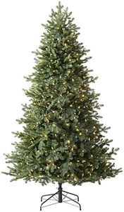 Treetopia Luxe Real Feel Heritage Balsam Spruce Artificial Christmas Tree, LED Clear Lights, 7ft