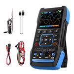 Oscilloscope Multimeter 2 Channel, Handheld Oscilloscope 10000 Counts Digital Multimeter Signal Generator with 10MHz Bandwidth, 50 Msa/s Sampling Rate, DC/AC Voltage Current, Resistance, Data Export