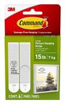 Command Large Picture Hanging Strips, Adhesive Strips - 4 Pairs (8 Strips), White - Damage Free Hanging - For Pictures, Frames and Mirrors, Wall Décor and Signs - Holds up to 7.2 kg