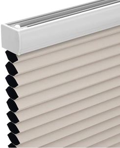Changshade Cordless Cellular Shades, Blackout Honeycomb Shades for Windows, Pull Down Pleated Blinds, Easy to Install for Indoor Windows and French Doors,43" W x 72" H, Beige