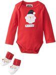 Mud Pie Unisex-Baby Newborn My First Christmas Boxed Set, Red, 0-6 Months