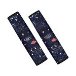 HUIACONG Moon Space Seatbelt Covers Cushion Pad Women Planet Stars Galaxy Seat Belt Covers for Adults Kids Shoulder Strap Car Accessories Interior