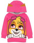 Paw Patrol Kids Hoodie | Boys Girls Chase Marshall Skye Everest OR Rubble Sweater Options | Yellow Navy Red Pink Blue Jumpers 3D Ears | Nickelodeon Merchandise