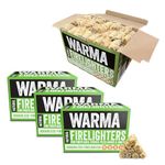 800 Natural Firelighters Eco Wood Wool Firestarters Sustainabe - Ready to Burn & Non Toxic - For Outdoor Garden Open Fires Pizza Ovens BBQ's Cooking Stove Grills Barbecue Burner Fire Pits