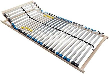 BMM Standard rete a doghe 90x200 cm con 28 doghe, regolazione della testata, Certificato da TÜV, 7 Zone, montaggio fai-da-te, per tutti i tipi di materassi, altezza 10 cm.