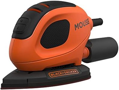 BLACK+DECKER, NUOVA LEVIGATRICE MOUSE MULTIFUNZIONE 55W: IMPUGNATURA GOMMATA, VELOCITÀ 11.000 giri/min (22.000 oscill./min) - DIMENSIONI PIASTRA ORBITALE 95x134mm. BEW230BC-QS