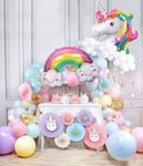 Party Propz Unicorn Birthday Decorations For Girls - Set Of 91Pcs Birthday Decoration Items For Girl | Unicorn Theme Birthday Decorations Kit | Unicorn Decoration For Birthday Girls | Unicorn Balloons