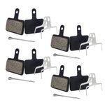 Qiuyan 4 Pairs Bicycle Disc Brake Pads, Resin Brake Pads Replacement, Compatible with Shimano M315 M355 M515 M525 C501 C601 M375 M395 M415 M416 M446 M465 M475 M485 M486 (Black)