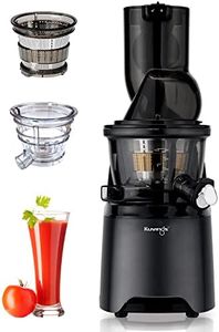 Kuvings EVO810 Black Professional Cold Press Juicer,Only Juicer with Patented Rubber & Silicon-Free Technology, 12 YR Warranty, All-in-1 Fruit & Vegetable Juicer,With Smoothie & Sorbet Attachment