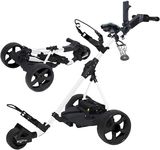 Super E Caddy Fully Loaded Weekender Non Remmote Control Electric Golf Cart, with Drink Holder, Umbrella Holder, Scorecard Holder, White