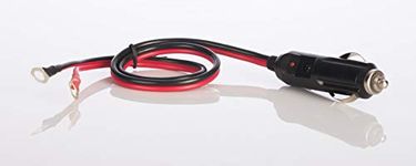 SPARKEL 12V Car Cigarette Lighter Power Connection Cigarette Socket Male Adapter With Wire&Ring Terminals,Red