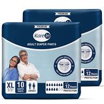 KareIn Premium Adult Diaper Pants, Extra Large 100-150 Cm (40"- 59"), 20 Count, Unisex, Leakproof, Elastic Waist, Wetness Indicator, Pack of 2